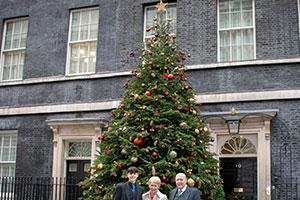 BCTGA Christmas tree competition - Downing Street 2018 – John, Linda and Jack Junor